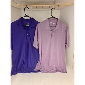 Polo Shirts Purple & Lavender Preppy Golf Causal Mens SZ L